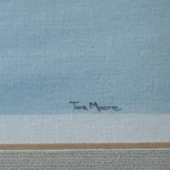 Vintage Tara Moore Lab Pups Framed Print 2 Labrador Puppies and water bug Signed - Picture 6 of 14